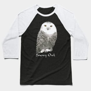 Snowy Owl Baseball T-Shirt